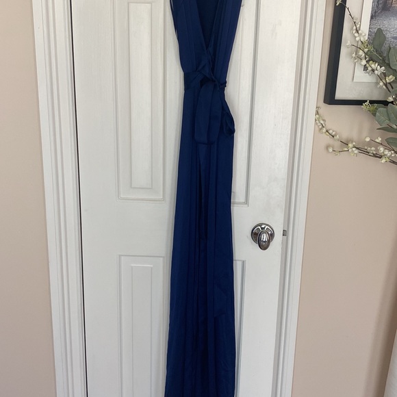 DVF Slvls Floor Length Wrap Dress NWT Size 10 Deep Violet - Picture 5 of 6